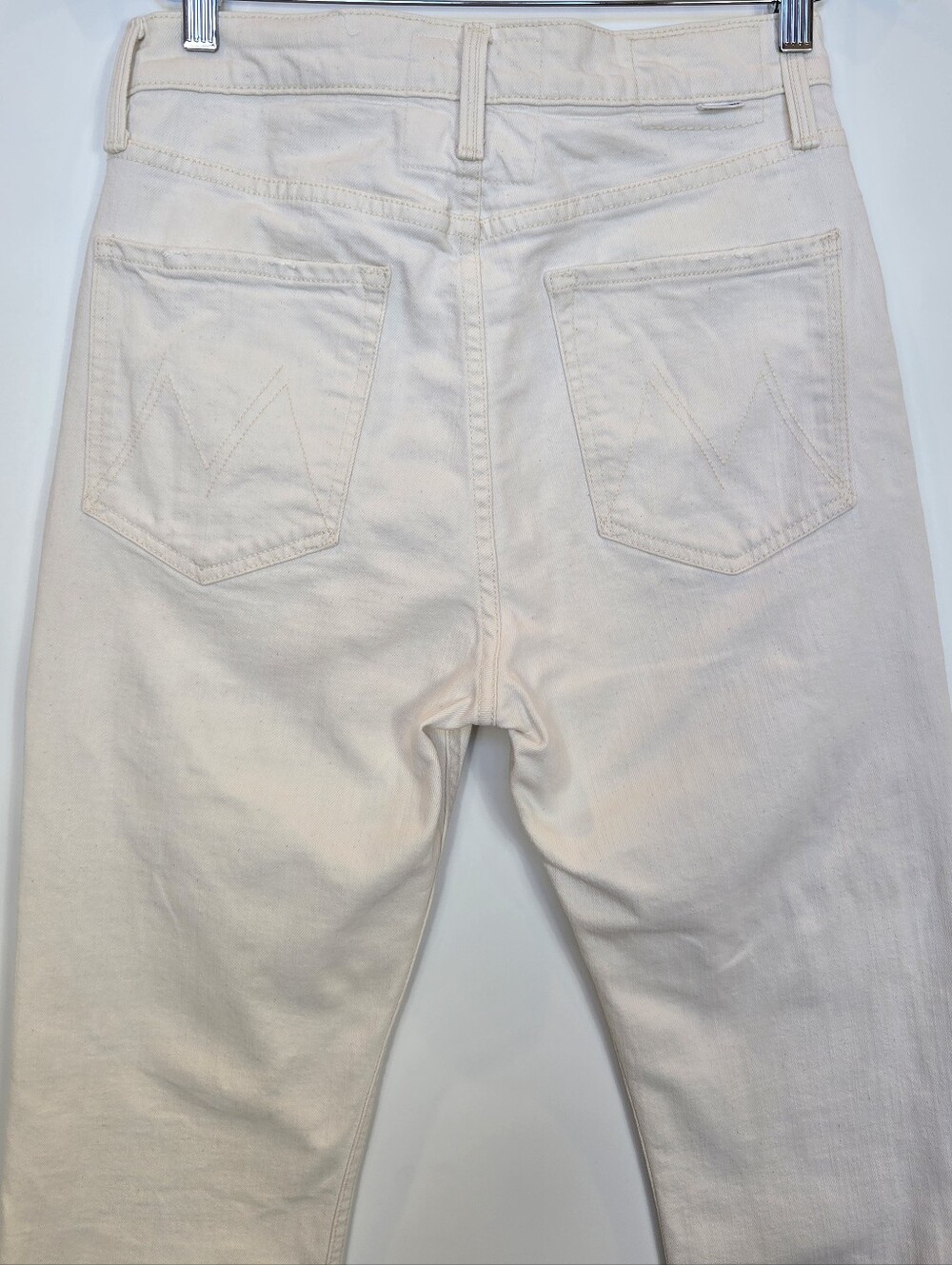 Mother Superior Denim High Waisted Rider Ankle Jean Straight Leg Ivory 28 - Picture 13 of 16